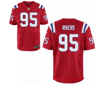 Men's 2017 NFL Draft New England Patriots #95 Derek Rivers Red Alternate Stitched NFL Nike Elite Jersey