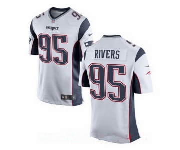 Men's 2017 NFL Draft New England Patriots #95 Derek Rivers White Road Stitched NFL Nike Elite Jersey