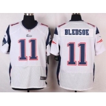 Men's New England Patriots #11 Drew Bledsoe White Retired Player NFL Nike Elite Jersey