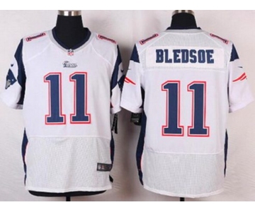 Men's New England Patriots #11 Drew Bledsoe White Retired Player NFL Nike Elite Jersey