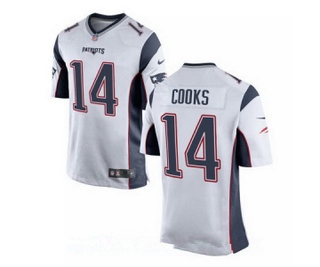 Men's New England Patriots #14 Brandin Cooks White Road Stitched NFL Nike Elite Jersey