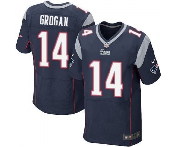 Men's New England Patriots #14 Steve Grogan Navy Blue Retired Player NFL Nike Elite Jersey