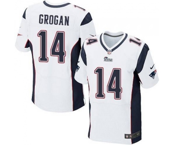 Men's New England Patriots #14 Steve Grogan White Retired Player NFL Nike Elite Jersey