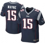 Men's New England Patriots #15 Reggie Wayne Navy Blue Team Color NFL Nike Elite Jersey
