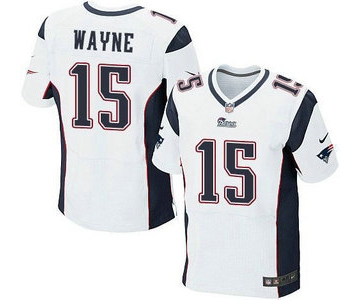 Men's New England Patriots #15 Reggie Wayne White Road NFL Nike Elite Jersey