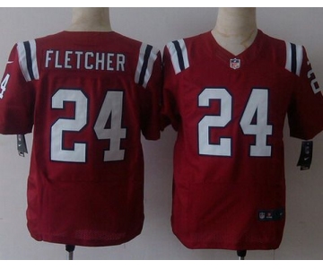 Men's New England Patriots #24 Bradley Fletcher Nike Red Elite Jersey