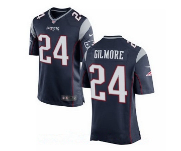 Men's New England Patriots #24 Stephon Gilmore Navy Blue Team Color Stitched NFL Nike Elite Jersey