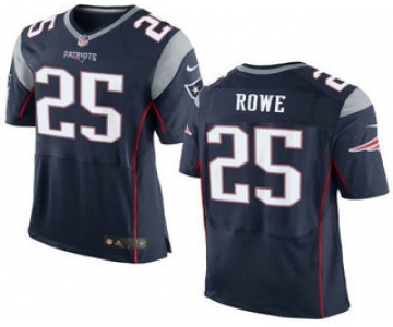 Men's New England Patriots #25 Eric Rowe NEW Navy Blue Team Color Stitched NFL Nike Elite Jersey