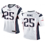 Men's New England Patriots #25 Eric Rowe NEW White Road Stitched NFL Nike Elite Jersey