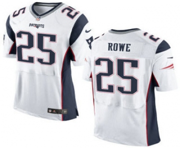 Men's New England Patriots #25 Eric Rowe NEW White Road Stitched NFL Nike Elite Jersey