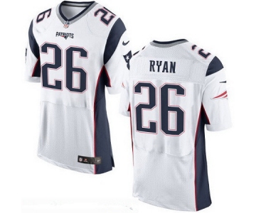 Men's New England Patriots #26 Logan Ryan NEW White Road Stitched NFL Nike Elite Jersey