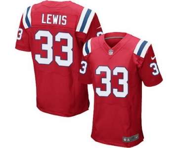 Men's New England Patriots #33 Dion Lewis Red Alternate NFL Nike Elite Jersey