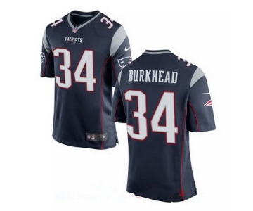 Men's New England Patriots #34 Rex Burkhead Navy Blue Team Color Stitched NFL Nike Elite Jersey