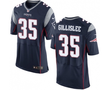 Men's New England Patriots #35 Mike Gillislee Navy Blue Team Color Stitched NFL Nike Elite Jersey