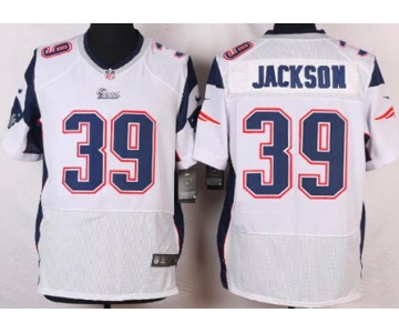 Men's New England Patriots #39 Steven Jackson White Road NFL Nike Elite Jersey