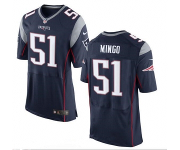 Men's New England Patriots #51 Barkevious Mingo NEW Navy Blue Team Color Stitched NFL Nike Elite Jersey