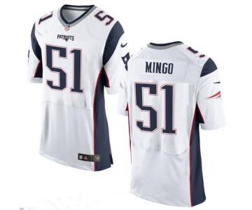 Men's New England Patriots #51 Barkevious Mingo NEW White Road Stitched NFL Nike Elite Jersey