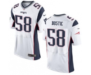 Men's New England Patriots #58 Jon Bostic White Road 2015 NFL Nike Elite Jersey