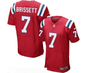 Men's New England Patriots #7 Jacoby Brissett Red Alternate Stitched NFL Nike Elite Jersey