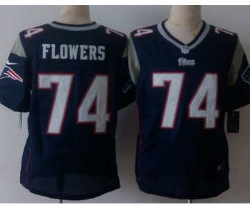 Men's New England Patriots #74 Trey Flowers Nike Blue Elite Jersey