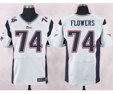 Men's New England Patriots #74 Trey Flowers White Road NFL Nike Elite Jersey