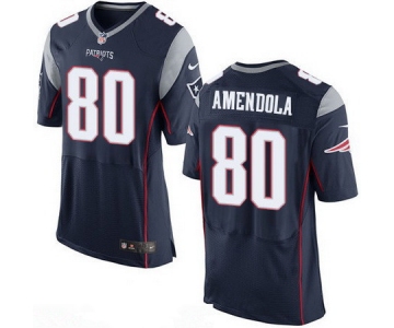 Men's New England Patriots #80 Danny Amendola NEW Navy Blue Team Color Stitched NFL Nike Elite Jersey