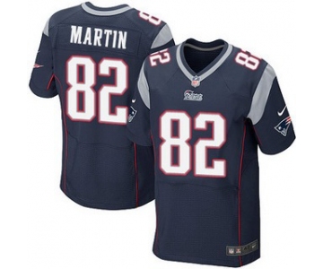 Men's New England Patriots #82 Keshawn Martin Navy Blue Team Color NFL Nike Elite Jersey