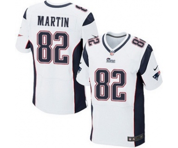 Men's New England Patriots #82 Keshawn Martin White Road NFL Nike Elite Jersey