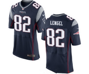 Men's New England Patriots #82 Matt Lengel Navy Blue Team Color Stitched NFL Nike Elite Jersey