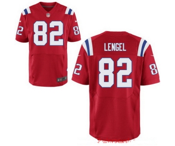 Men's New England Patriots #82 Matt Lengel Red Alternate Stitched NFL Nike Elite Jersey