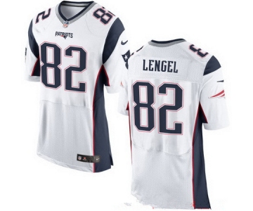 Men's New England Patriots #82 Matt Lengel White Road Stitched NFL Nike Elite Jersey