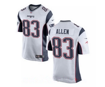 Men's New England Patriots #83 Dwayne Allen White Road Stitched NFL Nike Elite Jersey