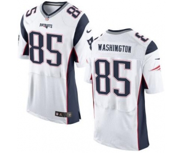 Men's New England Patriots #85 Nate Washington White Road 2015 NFL Nike Elite Jersey