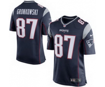 Men's New England Patriots #87 Rob Gronkowski Navy Blue Team Color 2015 NFL Nike Elite Jersey