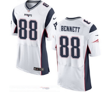 Men's New England Patriots #88 Martellus Bennett NEW White Road Stitched NFL Nike Elite Jersey