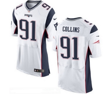 Men's New England Patriots #91 Jamie Collins NEW White Road Stitched NFL Nike Elite Jersey