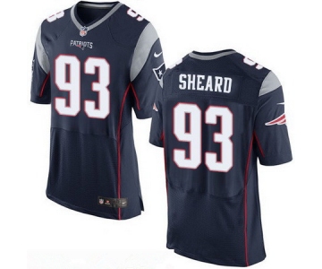 Men's New England Patriots #93 Jabaal Sheard NEW Navy Blue Team Color Stitched NFL Nike Elite Jersey