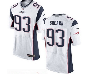 Men's New England Patriots #93 Jabaal Sheard NEW White Road Stitched NFL Nike Elite Jersey