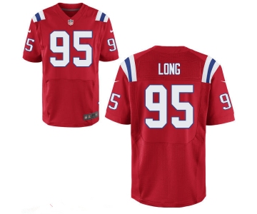 Men's New England Patriots #95 Chris Long Red Alternate Stitched NFL Nike Elite Jersey