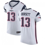 Men's Nike New England Patriots #13 Phillip Dorsett White Stitched NFL Vapor Untouchable Elite Jersey