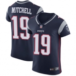 Men's Nike New England Patriots #19 Malcolm Mitchell Navy Blue Team Color Stitched NFL Vapor Untouchable Elite Jersey