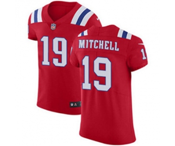 Men's Nike New England Patriots #19 Malcolm Mitchell Red Alternate Stitched NFL Vapor Untouchable Elite Jersey