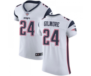 Men's Nike New England Patriots #24 Stephon Gilmore White Stitched NFL Vapor Untouchable Elite Jersey