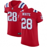 Men's Nike New England Patriots #28 James White Red Alternate Stitched NFL Vapor Untouchable Elite Jersey
