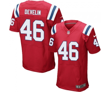 Men's Nike New England Patriots #46 James Develin Red Alternate Stitched NFL Elite Jersey