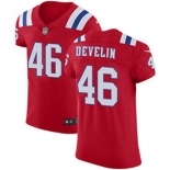 Men's Nike New England Patriots #46 James Develin Red Alternate Stitched NFL Vapor Untouchable Elite Jersey