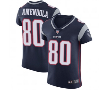 Men's Nike New England Patriots #80 Danny Amendola Navy Blue Team Color Stitched NFL Vapor Untouchable Elite Jersey