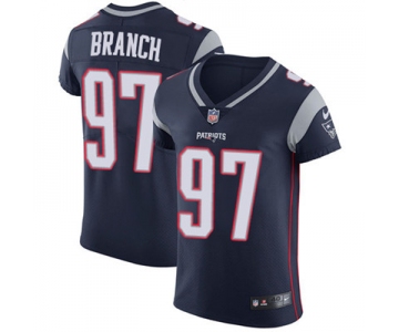 Men's Nike New England Patriots #97 Alan Branch Navy Blue Team Color Stitched NFL Vapor Untouchable Elite Jersey