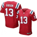 New England Patriots #13 Brandon Gibson Red Alternate NFL Nike Elite Jersey