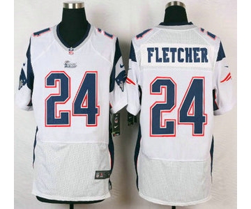 New England Patriots #24 Bradley Fletcher White Road NFL Nike Elite Jersey